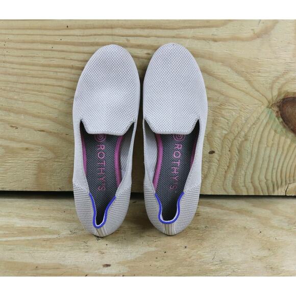 Rothy's Flats Womens 6.5 Gray The Loafer Slip Ons Shoes - Picture 4 of 7